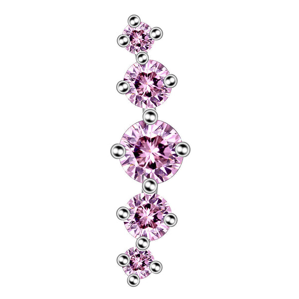Diamond Stainless Steel Zircon Ear Bone Stud Earrings