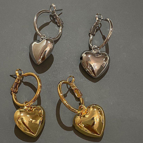 3D Hollow Heart Earrings