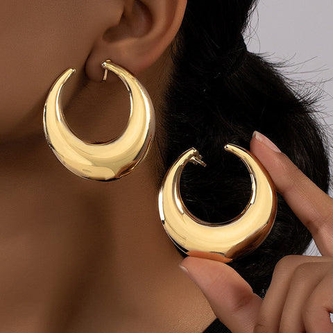 Clip On C Hoop Earrings
