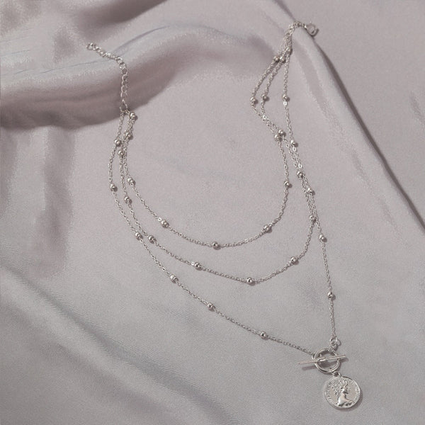 Coin Pendant Long Necklace