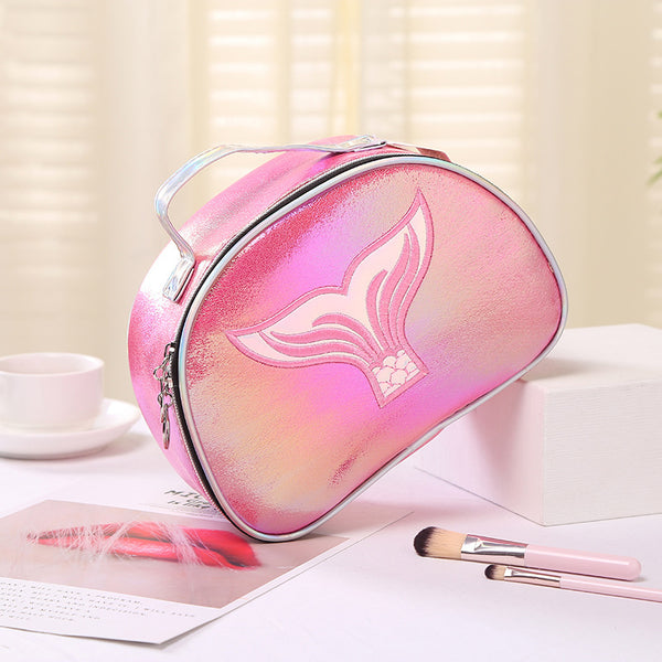 Memaid Tale Glitter Round Makeup Bag