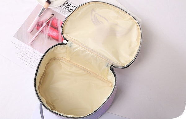 Memaid Tale Glitter Round Makeup Bag