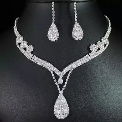 Simple Waterdrop Chain And Earring