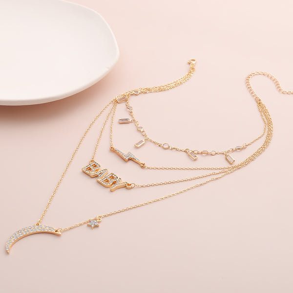 Layered Rhinestone Necklace