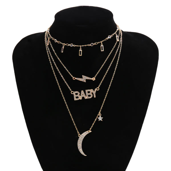 Layered Rhinestone Necklace
