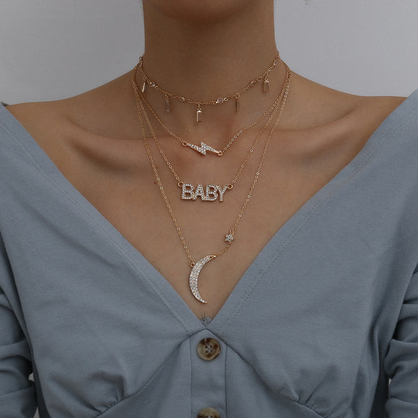 Layered Rhinestone Necklace