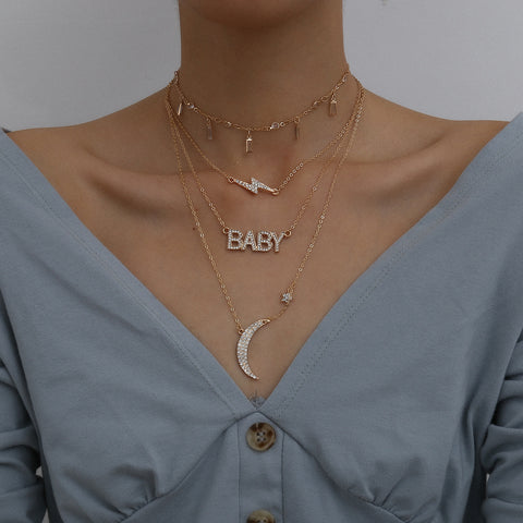 Layered Rhinestone Necklace