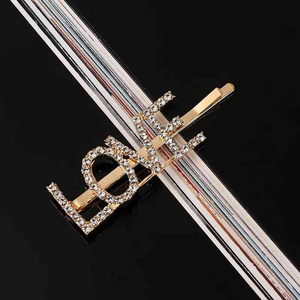 Metal Rhinestones Barrette Hairclip