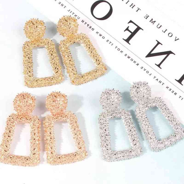 Rectangle Geometric Dangle Earring