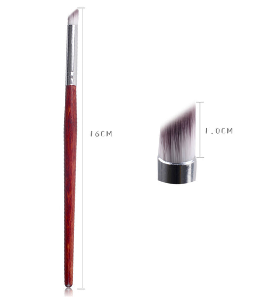 Nail Art Gradient Wood Handle Angle Dizzy Dye Brush