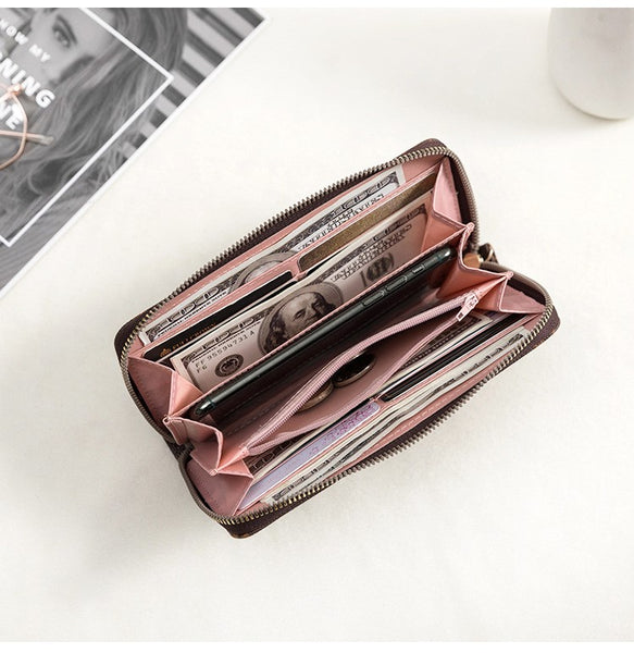 Long Single Zipper Wallet