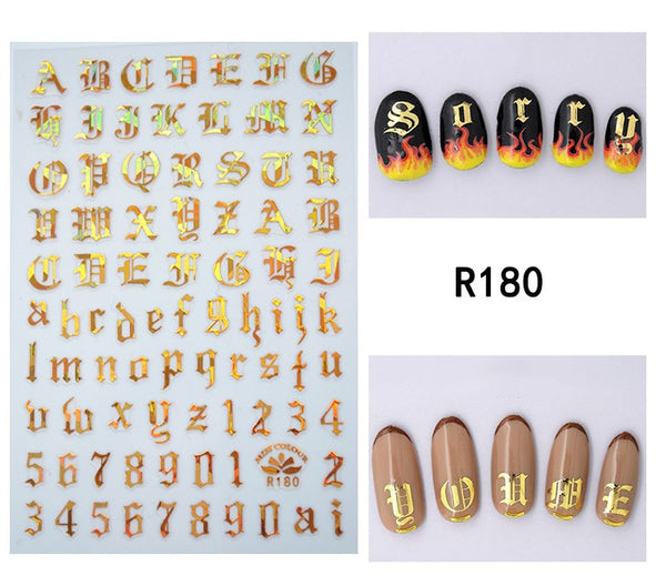 Letter Nail Stickers