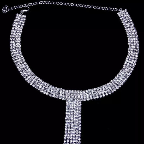 Tassel Rhinestone Choker