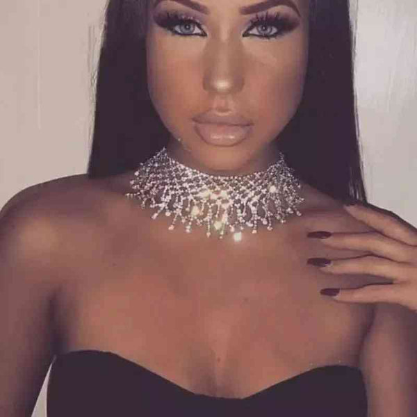 Tassel Diamond Choker