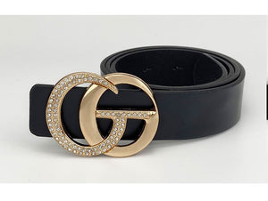 Women's Jeans Rhinestone PU Belt
