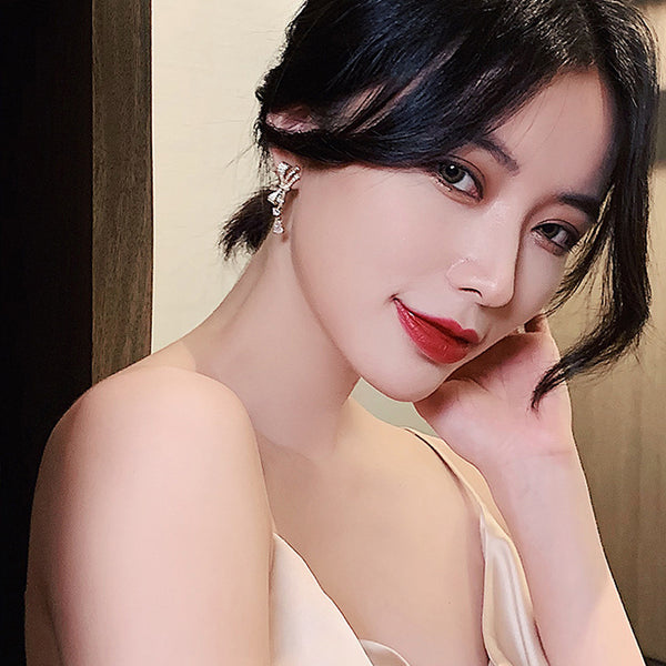 Zirconia Bowknot Earring