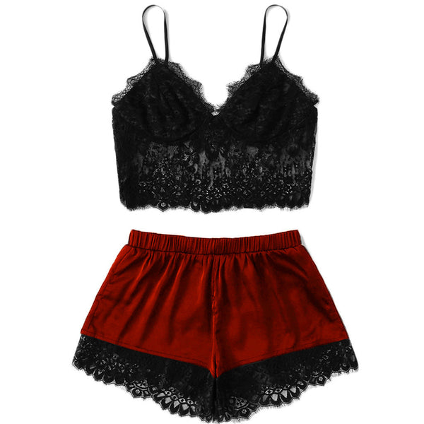 Lace Camisole Pajamas-6Pcs
