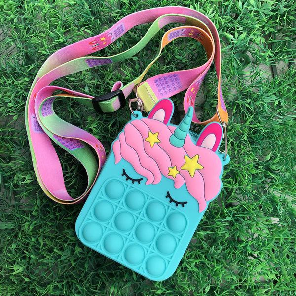 Mini Children  Unicorn Silicone Messenger Bag