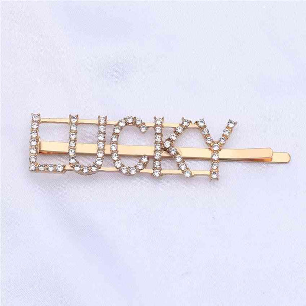 Metal Rhinestones Barrette Hairclip