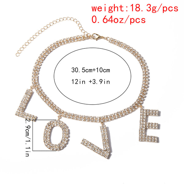 LOVE Letter Diamond Necklace