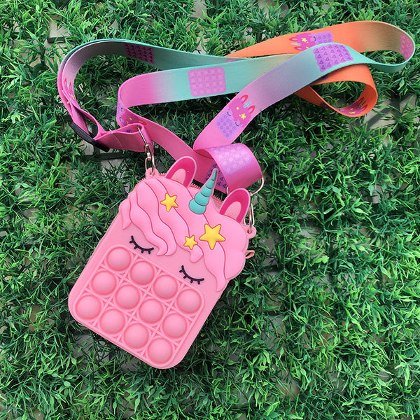 Mini Children  Unicorn Silicone Messenger Bag