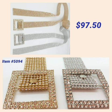Ladies luxury 9 rows full rhinestone inlaid belt