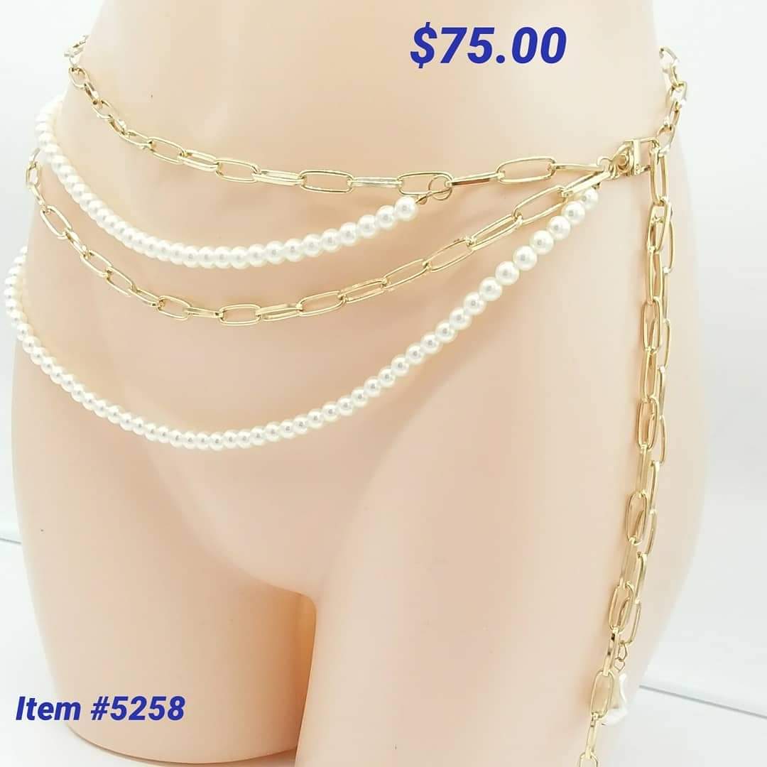 Ladies Waist Pearl Chain