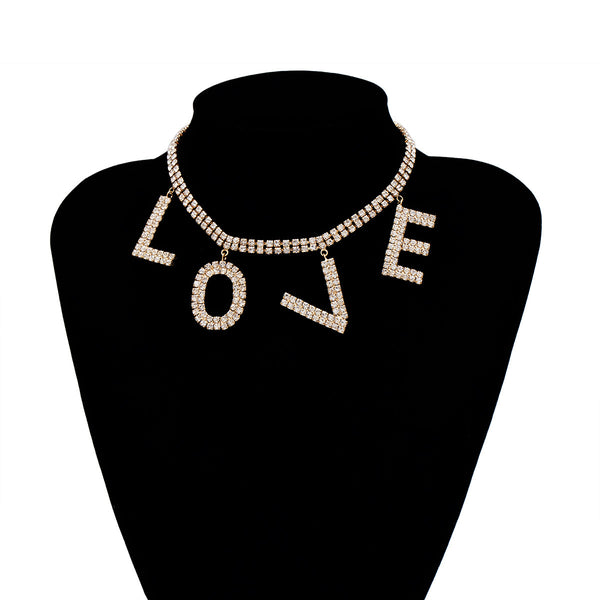 LOVE Letter Diamond Necklace