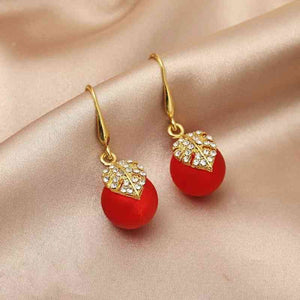 Net Red Leave Leaves Pearl Earrings