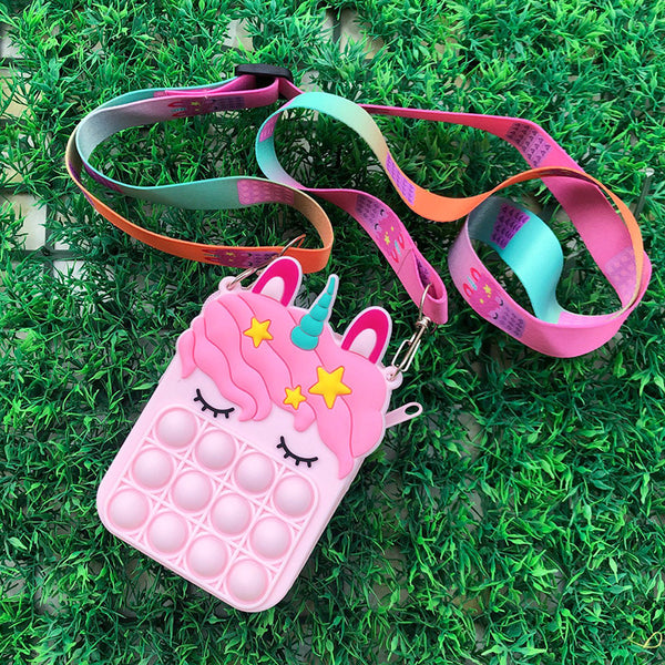 Mini Children  Unicorn Silicone Messenger Bag