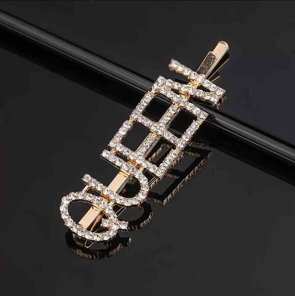 Metal Rhinestones Barrette Hairclip