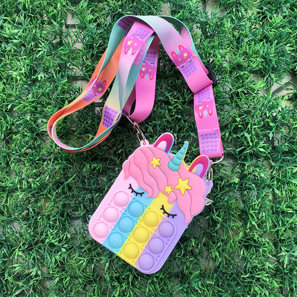 Mini Children  Unicorn Silicone Messenger Bag