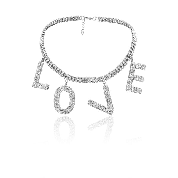 LOVE Letter Diamond Necklace