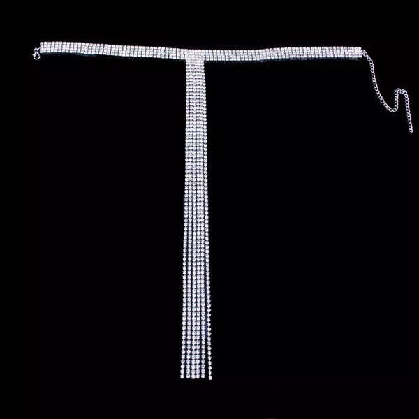 Tassel Rhinestone Choker