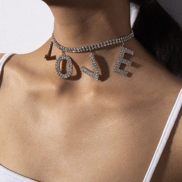 LOVE Letter Diamond Necklace