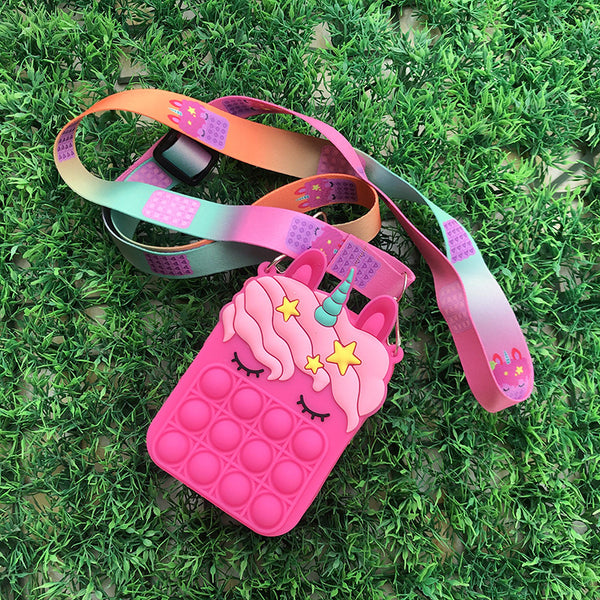 Mini Children  Unicorn Silicone Messenger Bag