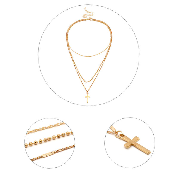 Layered Cross Necklace