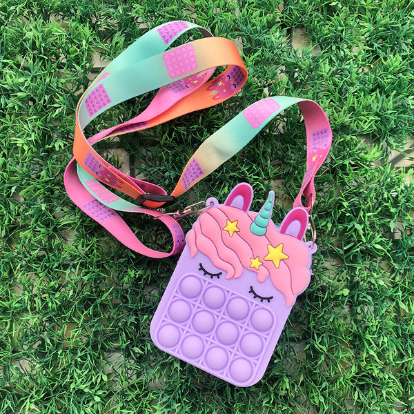 Mini Children  Unicorn Silicone Messenger Bag
