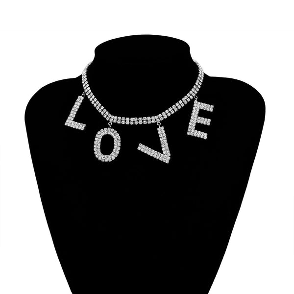 LOVE Letter Diamond Necklace