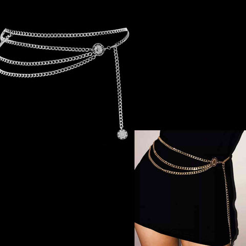 Multilayer alloy waist chain