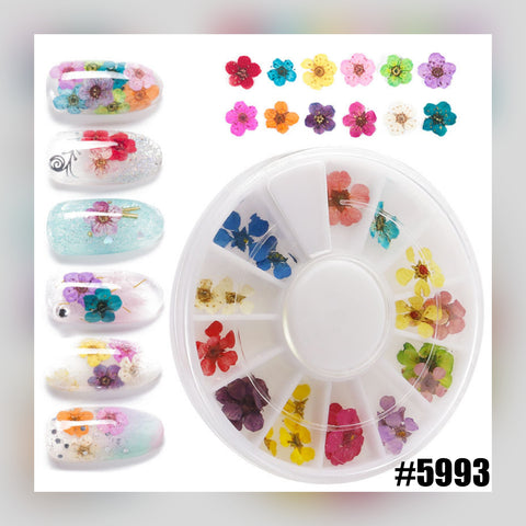 Nail Art Dried Flowers