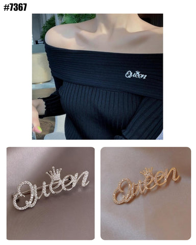 QUEEN Crown Diamond Broach
