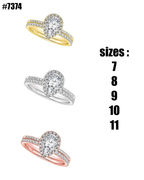 Teardrop Diamond Ring