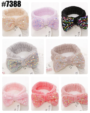 Sequins Spa Headband -12 Pcs