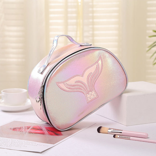 Memaid Tale Glitter Round Makeup Bag