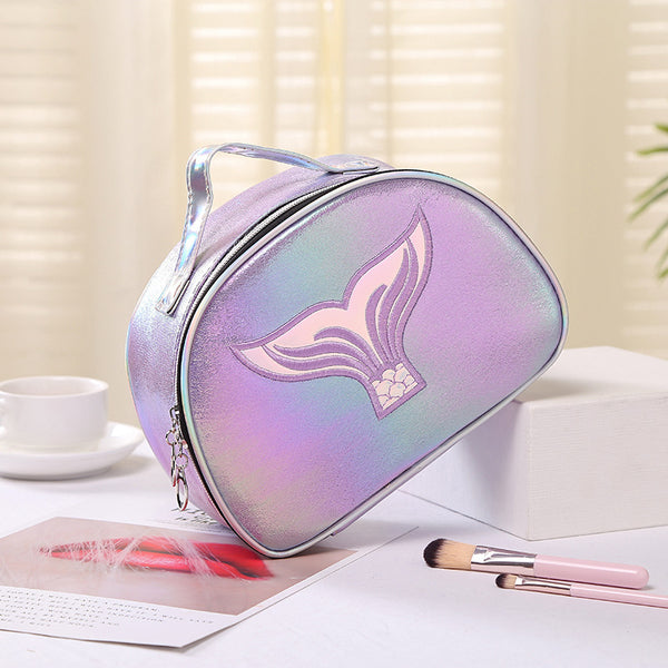 Memaid Tale Glitter Round Makeup Bag