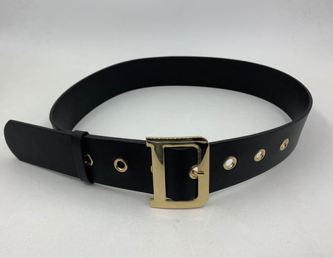 Ladies wide belt fashion D word buckle