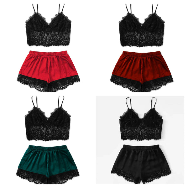 Lace Camisole Pajamas-6Pcs