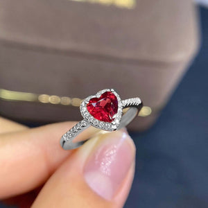 Heart Shaped Diamante Ring