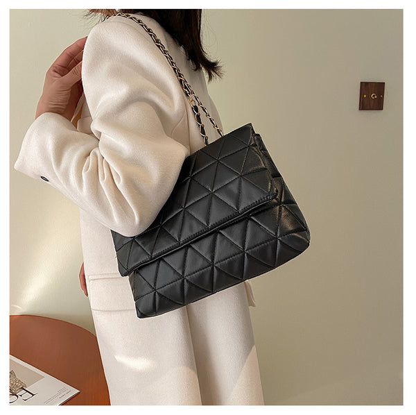 Women PU Leather Chain Strap Side Bag